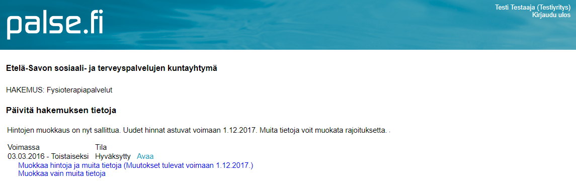 Muokkaa hintoja ja muita tietoja